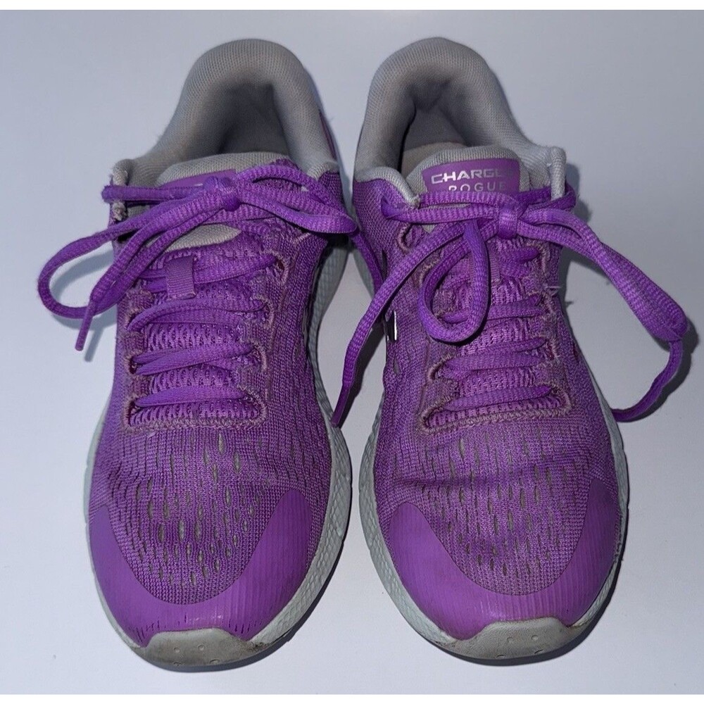 Under Armour Shoes Youth 6Y Girls Charged Rogue Athletic Sneakers purple